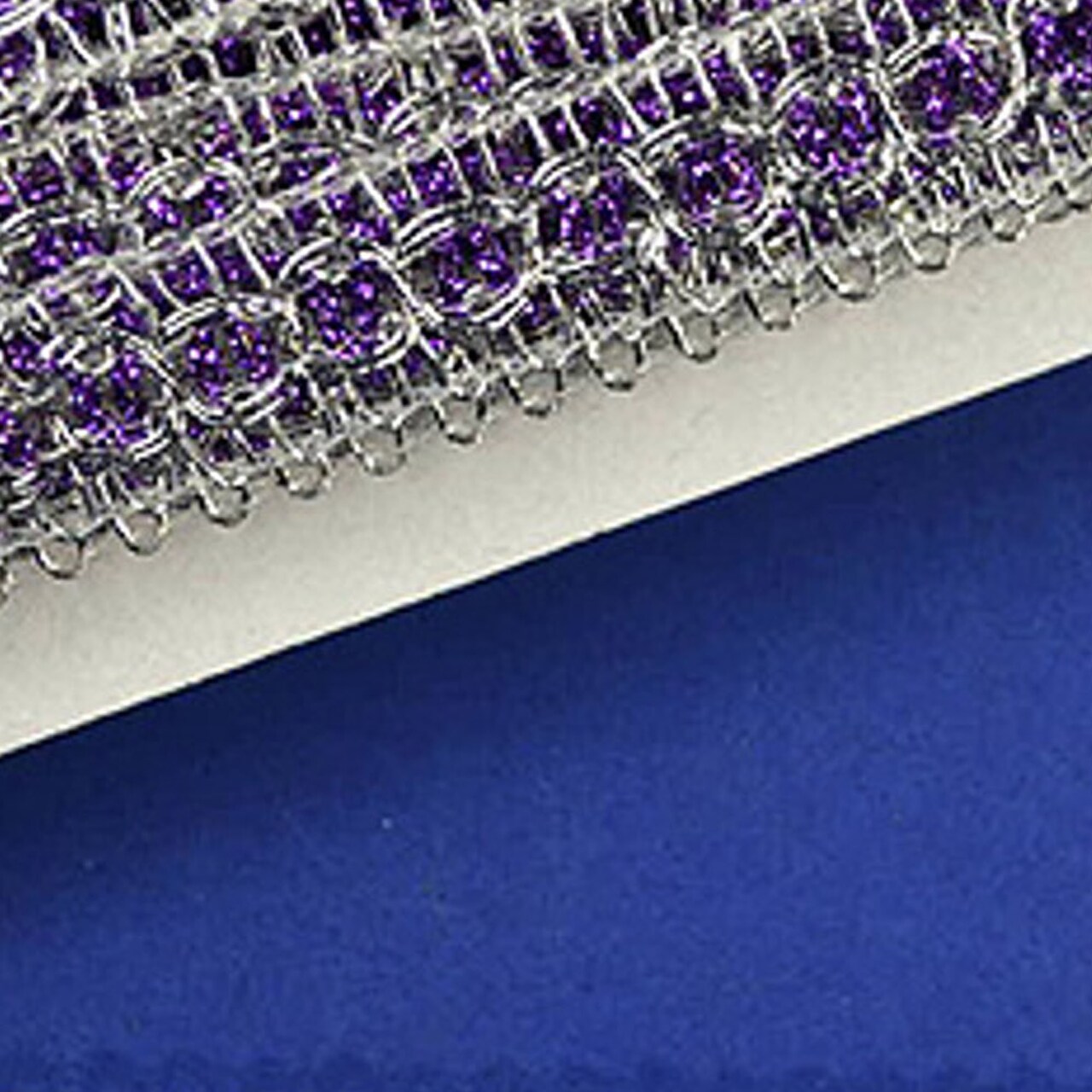 5/8" Wide 30 Yard Purple with Silver Trims 5 Packs Metallic Trim